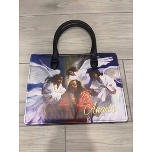 Shades of Color My Angels Bible Cover Organizer Bag Black Bible Cover